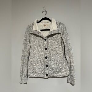 Hollister Sherpa Lined Sweatshirt Jacket Size Medium